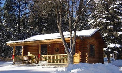 Somers Bay Log Cabin Lodging Hotel Bagian luar foto